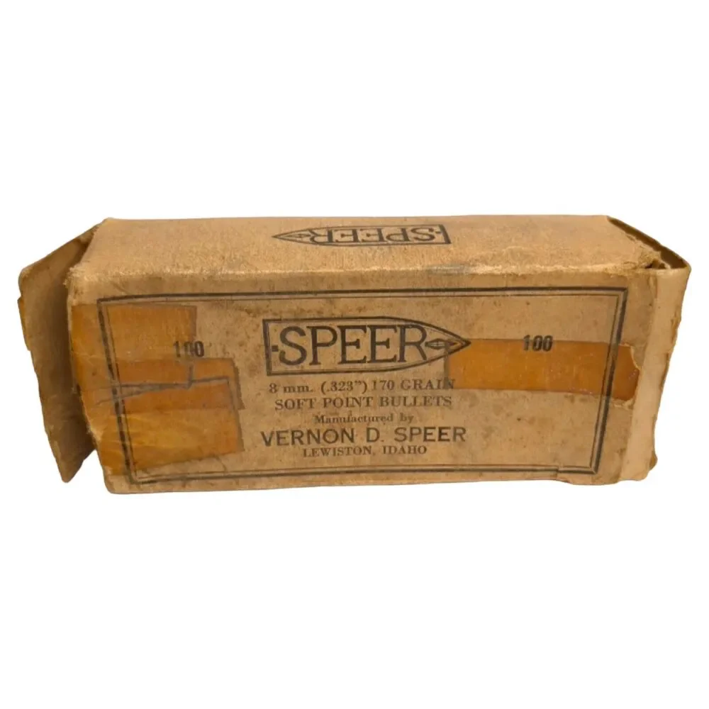 Vintage Speer Empty Ammo Box, 8mm .323